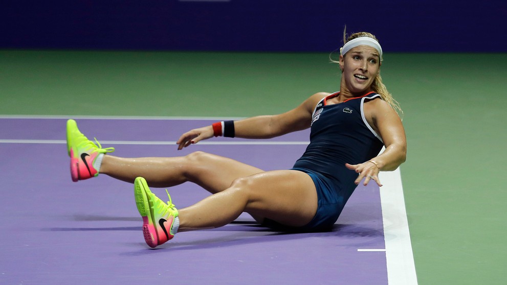 Dominika Cibulková po víťaznom fifttíne.