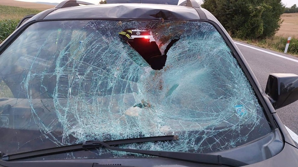 Poškodené auto.