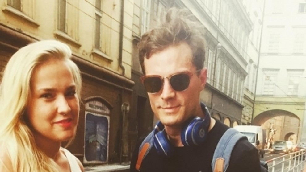 Jamie Dornan s fanúšičkami