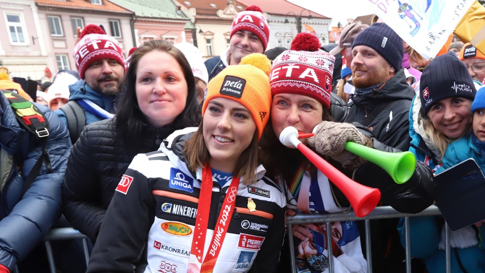 Petra Vlhová v Liptovskom Mikuláši.