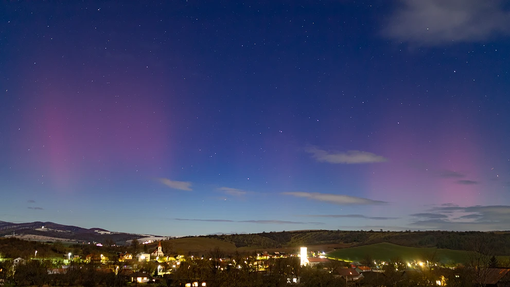 Polárna žiara nad východným Slovenskom (25. 11.)