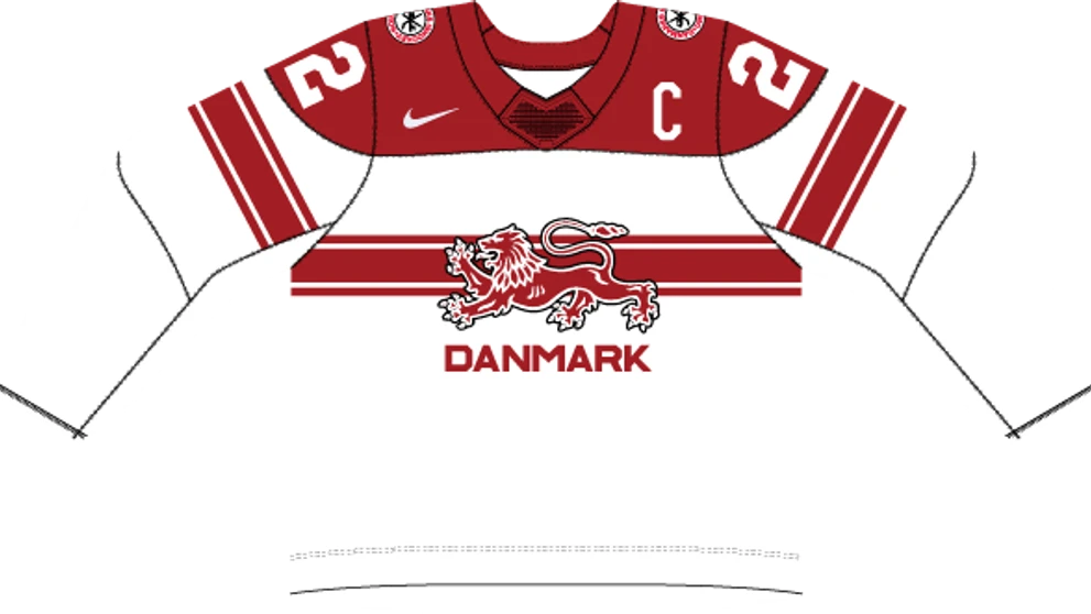 Domáci dres Dánska.