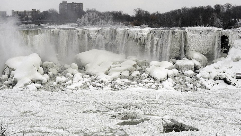 Zamrznuté Niagarské vodopády