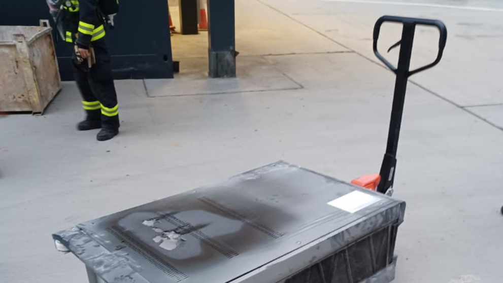 Požiar na Autobusovej stanici Nivy.