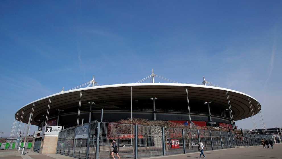Na archívnej snímke štadión Stade de France v parížskom predmestí Saint-Denis.