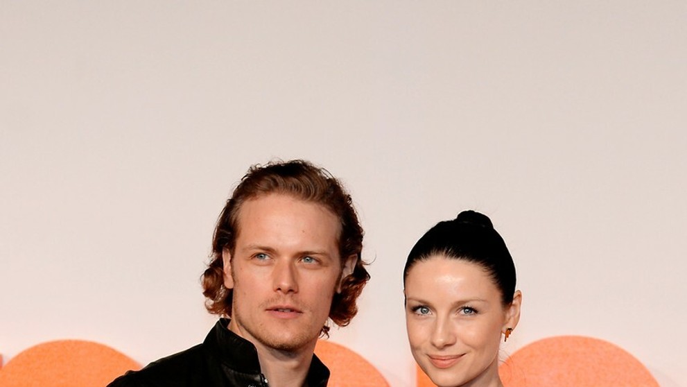 Caitriona Balfe a Sam Heughan na premiére 
