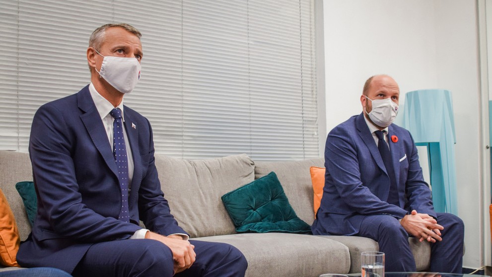Jaroslav Naď a Richard Raši pred vysielaním.