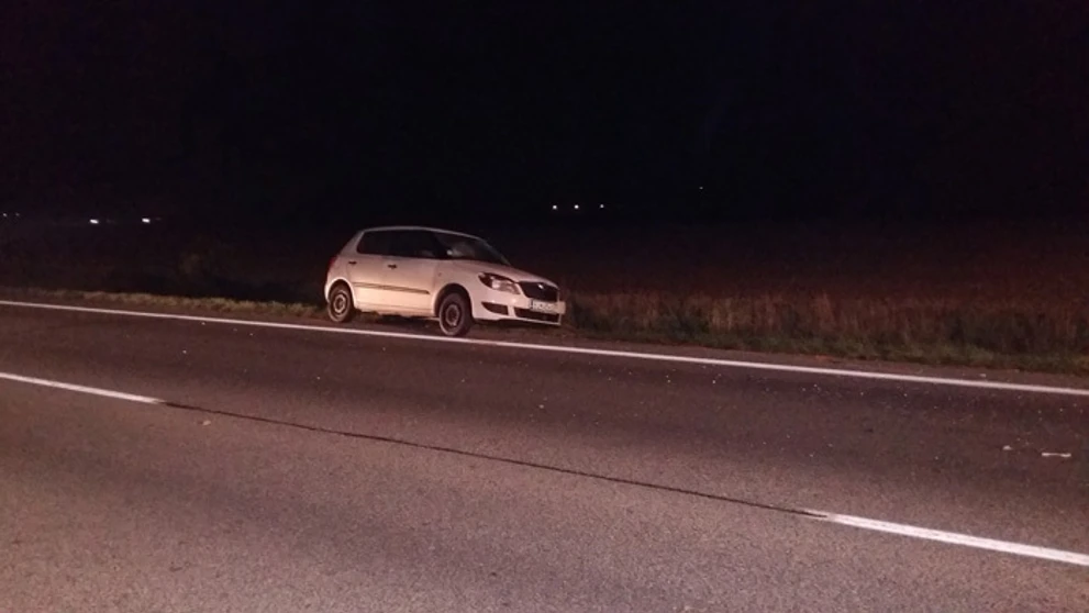 Jedno zo štyroch áut, ktoré sa zrazili za obcou Kráľová nad Váhom. 