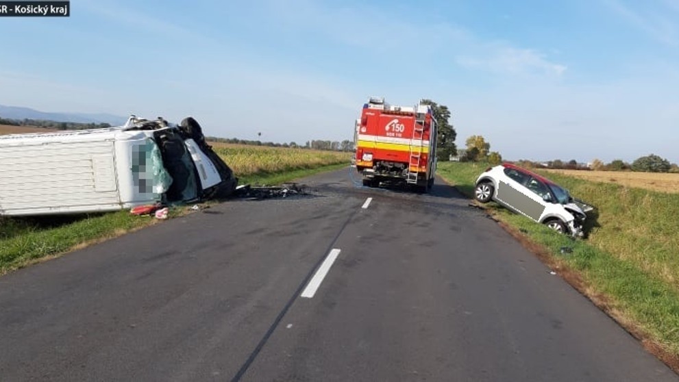 Čelná zrážka v Moravanoch.