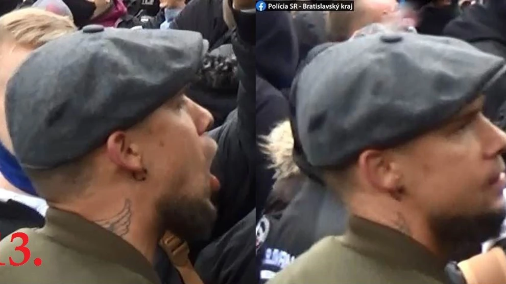 Hľadaný muž z protestu zo 17. októbra.