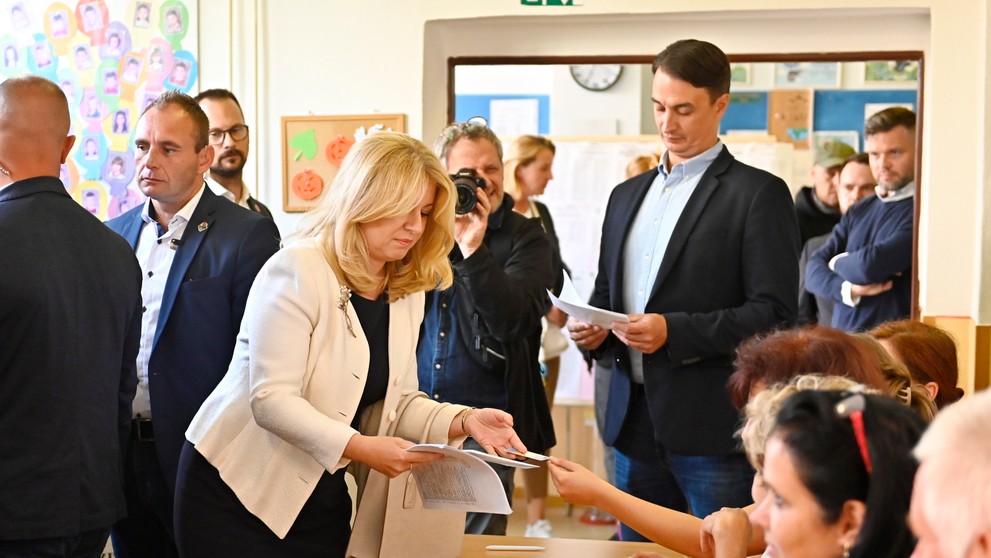 Zuzana Čaputová volila v Pezinku