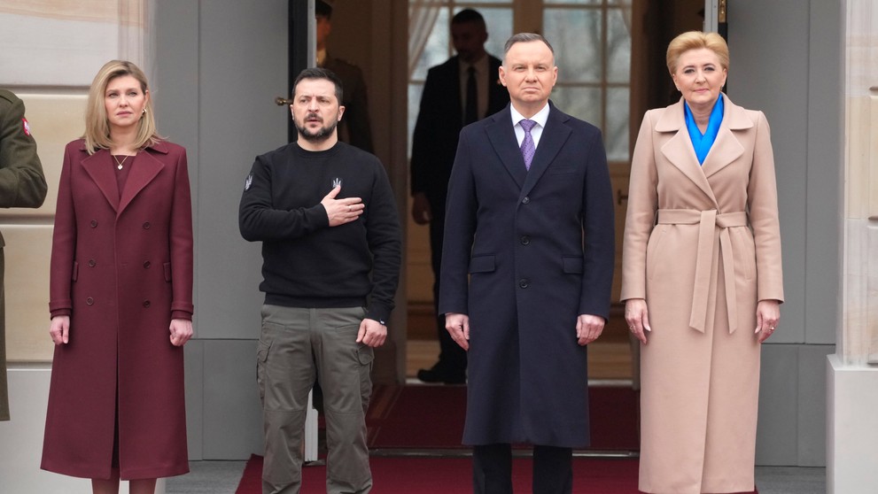 Ukrajinský prezident Volodymyr Zelenskyj v Poľsku.