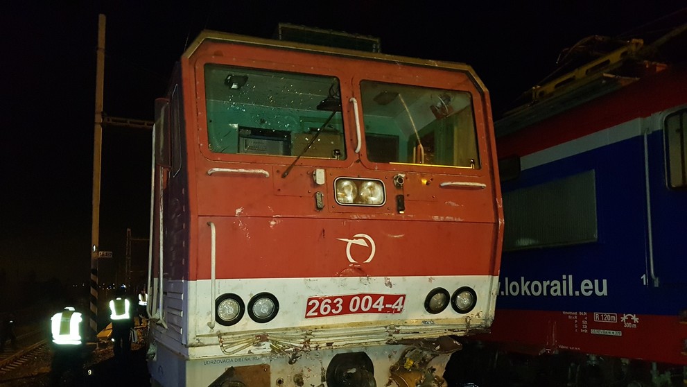 Nehoda vlakov v Pezinku.