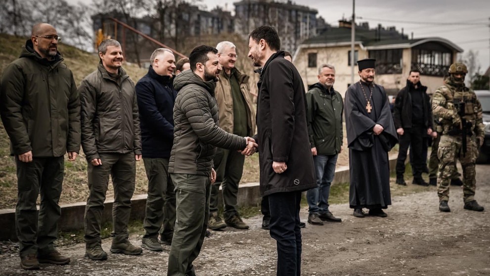 Slovenská delegácia na Ukrajine.