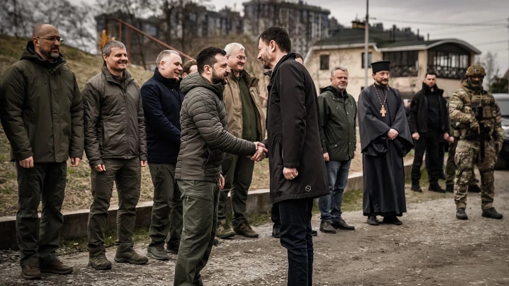Slovenská delegácia na Ukrajine.