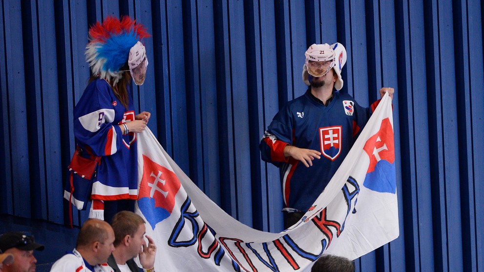 Fanúšikovia Slovenska počas zápasu