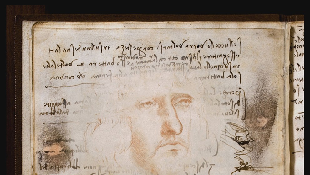 Kresba Leonarda da Vinciho zakrývaná textom je pravdepodobne jeho jediným autoportrétom z mladosti.