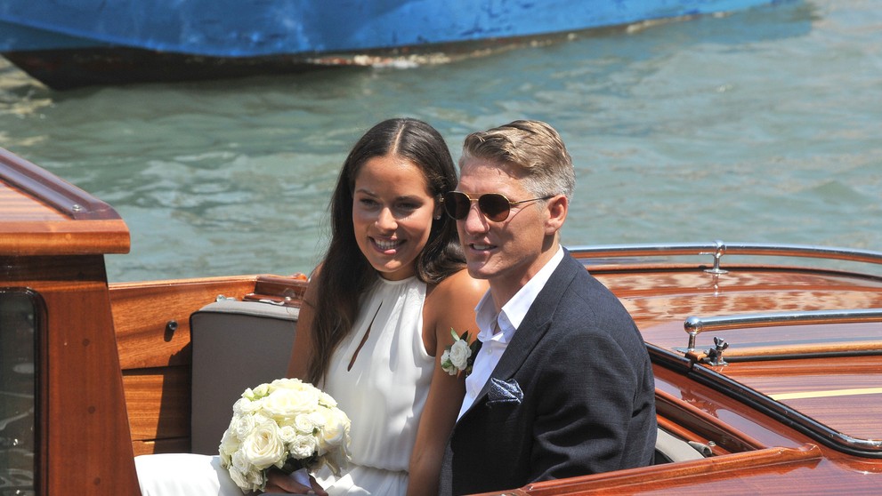 Ana Ivanovic a Bastian Schweinsteiger.