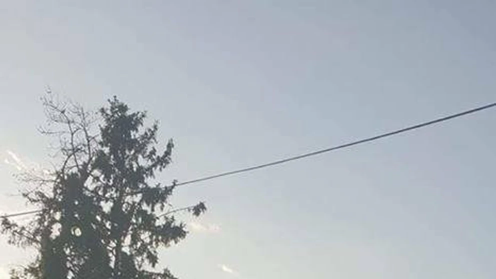 Spadnutý strom po smršti v obci Lekárovce.