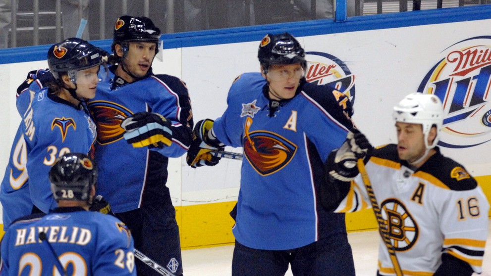 Po lockoute zakotvil Marián Hossa v Atlante. (archív 2007)