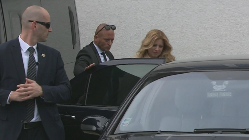 Odchádzajúci prezident Andrej Kiska s manželkou Martinou.