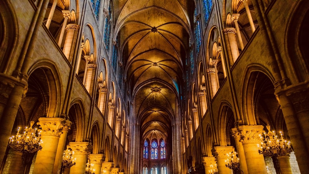 Historická snímka katedrály Notre-Dame