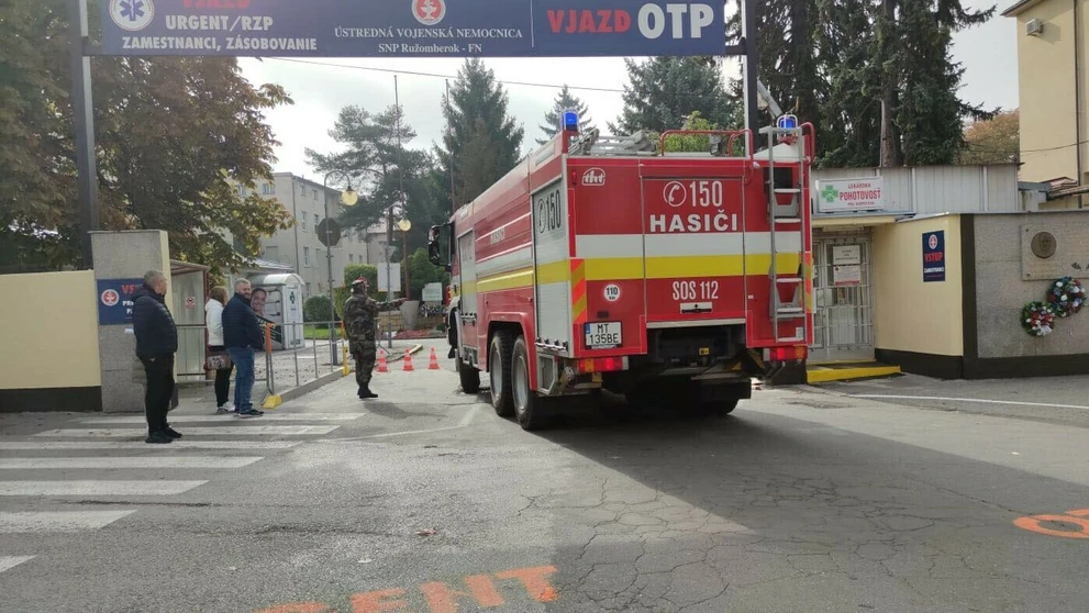Požiar nemocnice v Ružomberku.