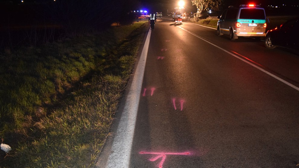 Nehoda pri obci Veľký Lapáš.