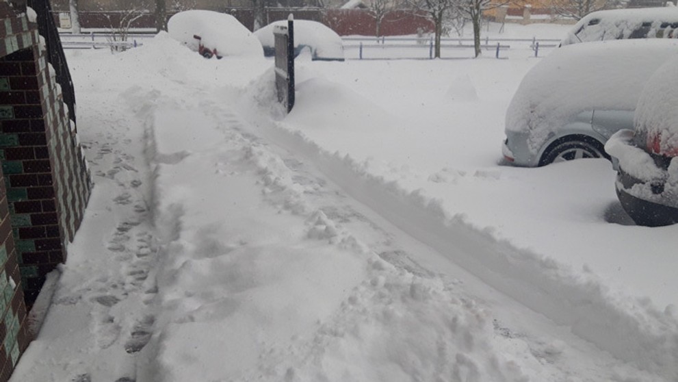 Zasnežená obec Kyjov, okres Stará Ľubovňa, od čitateľa Lukáša Vyšňovského.