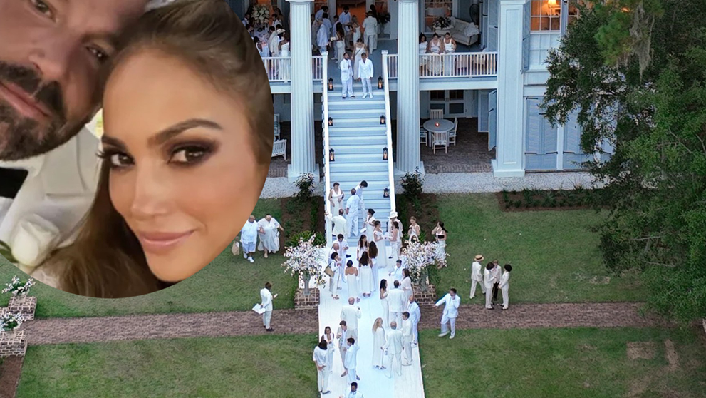 Zábery z veľkolepej druhej svadby J Lo a Bena! Nevesta bola prekrásna