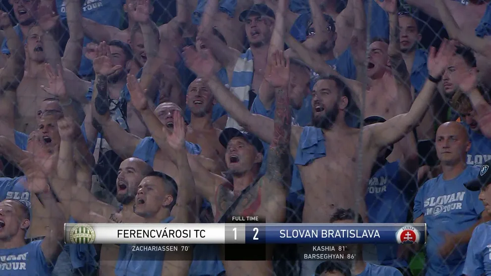 Futbalový duel Ferencváros Budapešť – ŠK Slovan Bratislava najsledovanejším tohtoročným programom televízie Dajto