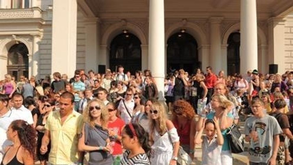 Madonna na nakrúcaní šou Talentmania!