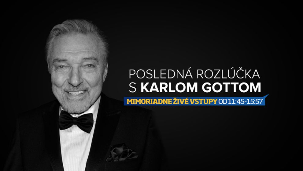 Rozlúčka s Karlom Gottom: Sledujte mimoriadne správy na TV Markíza