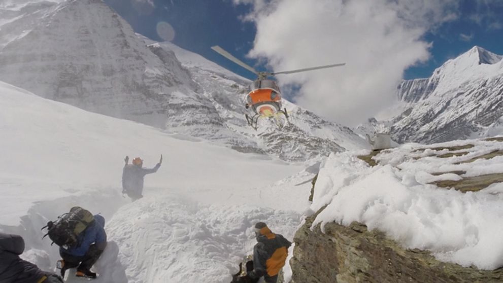 Lavína v Himalájach