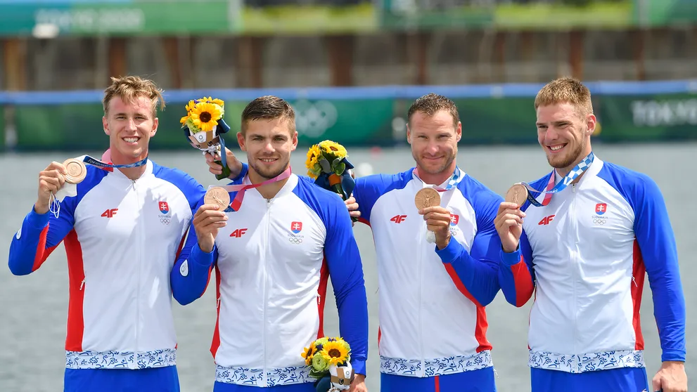 Slovenský štvorkajak vybojoval bronz. Naša výprava tak uzavrela medailový účet v Tokiu