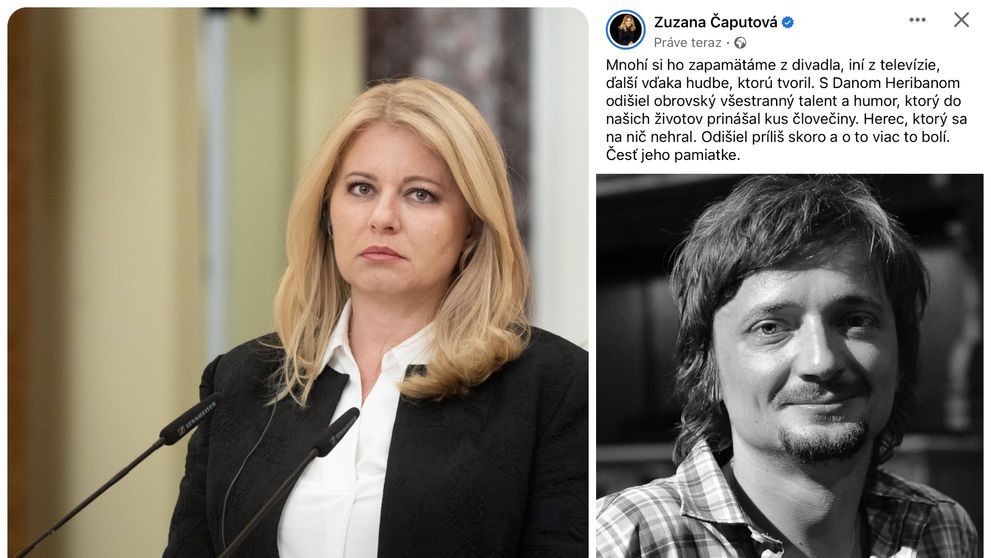 Na smrť Dana Heribana reaguje aj prezidentka Zuzana Čaputová