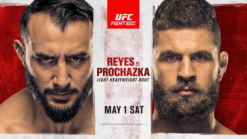UFC Fight Night prichádza na VOYO: Vrcholom večera bude ostro sledovaný zápas Reyes vs. Procházka