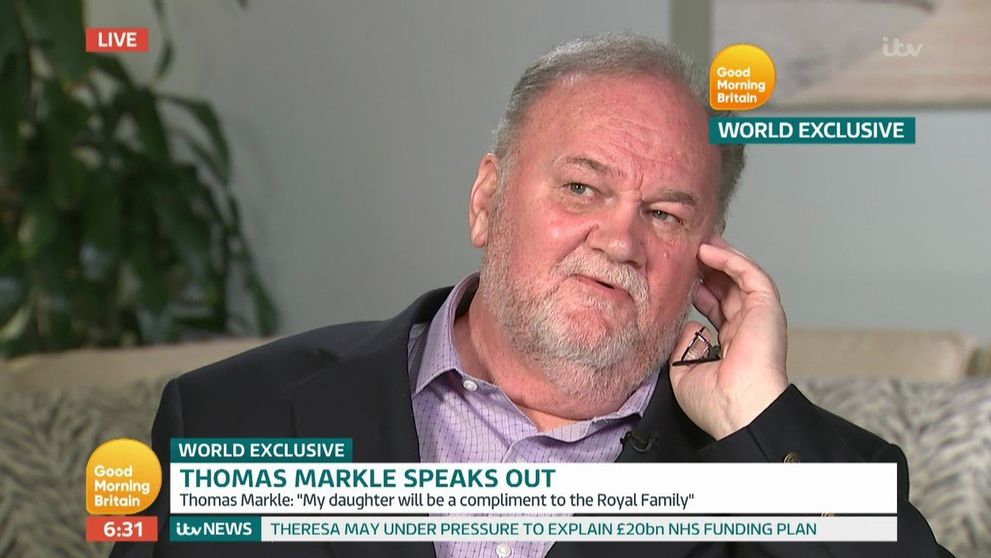 Otec Meghan Markle sa rozhovoril v televízii. Prezradil viac ako mal?