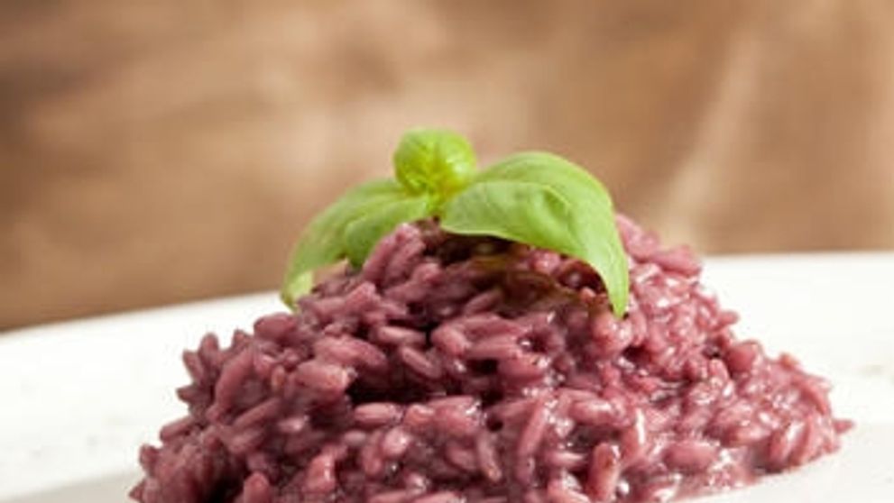 Risotto al vino rosso (Rizoto na červenom víne)
