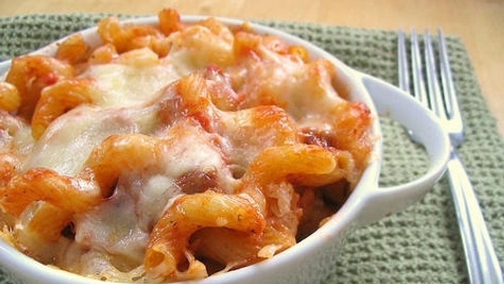 Zapečené cestoviny s mozarellou