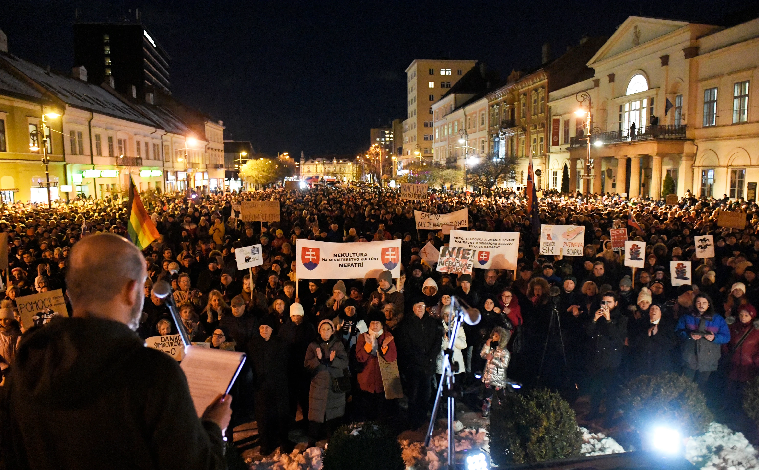 Opozičný protest v Košiciach.