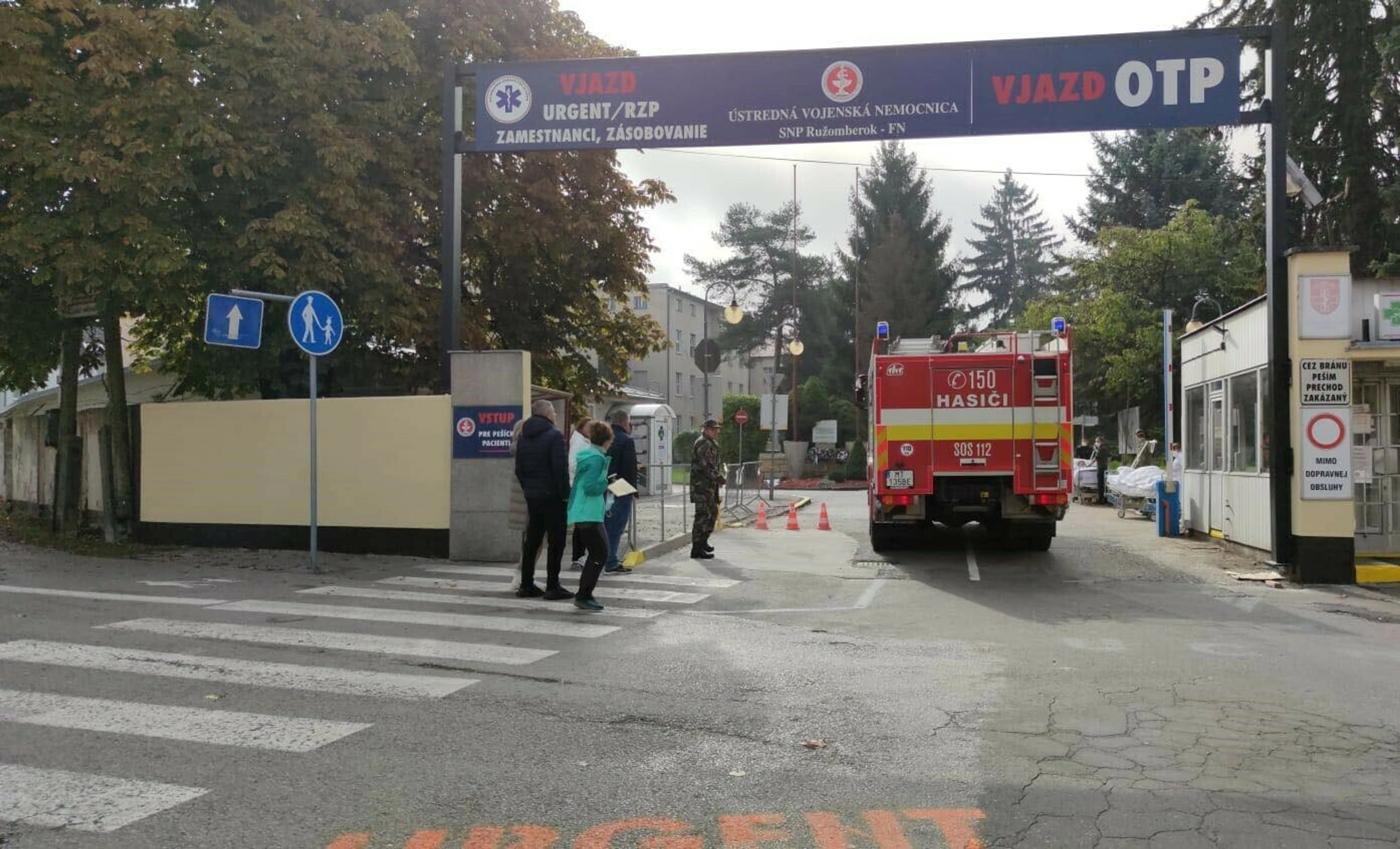 Požiar nemocnice v Ružomberku.
