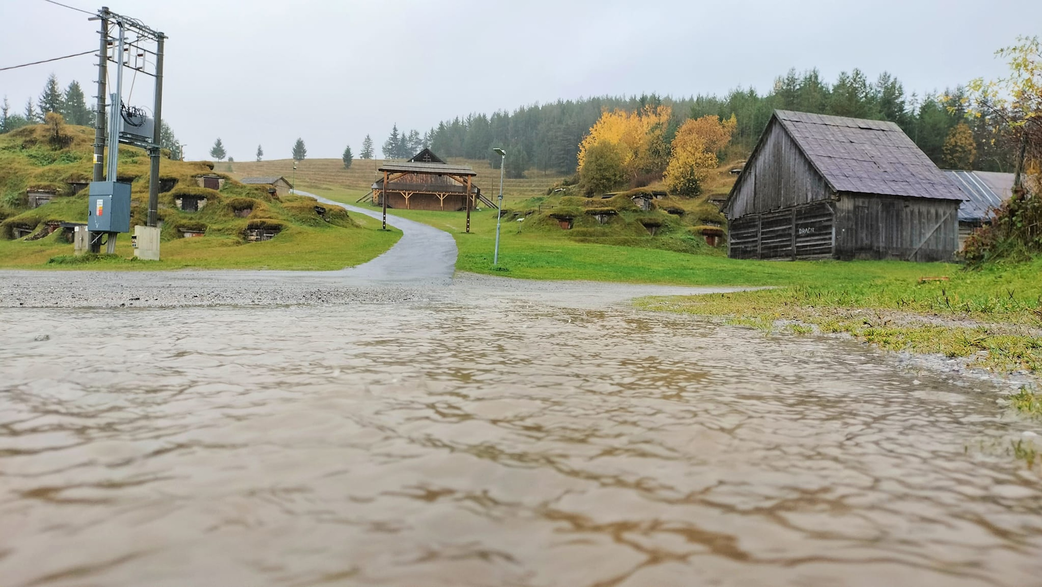 Hustý dážď v Liptovskej Tepličke