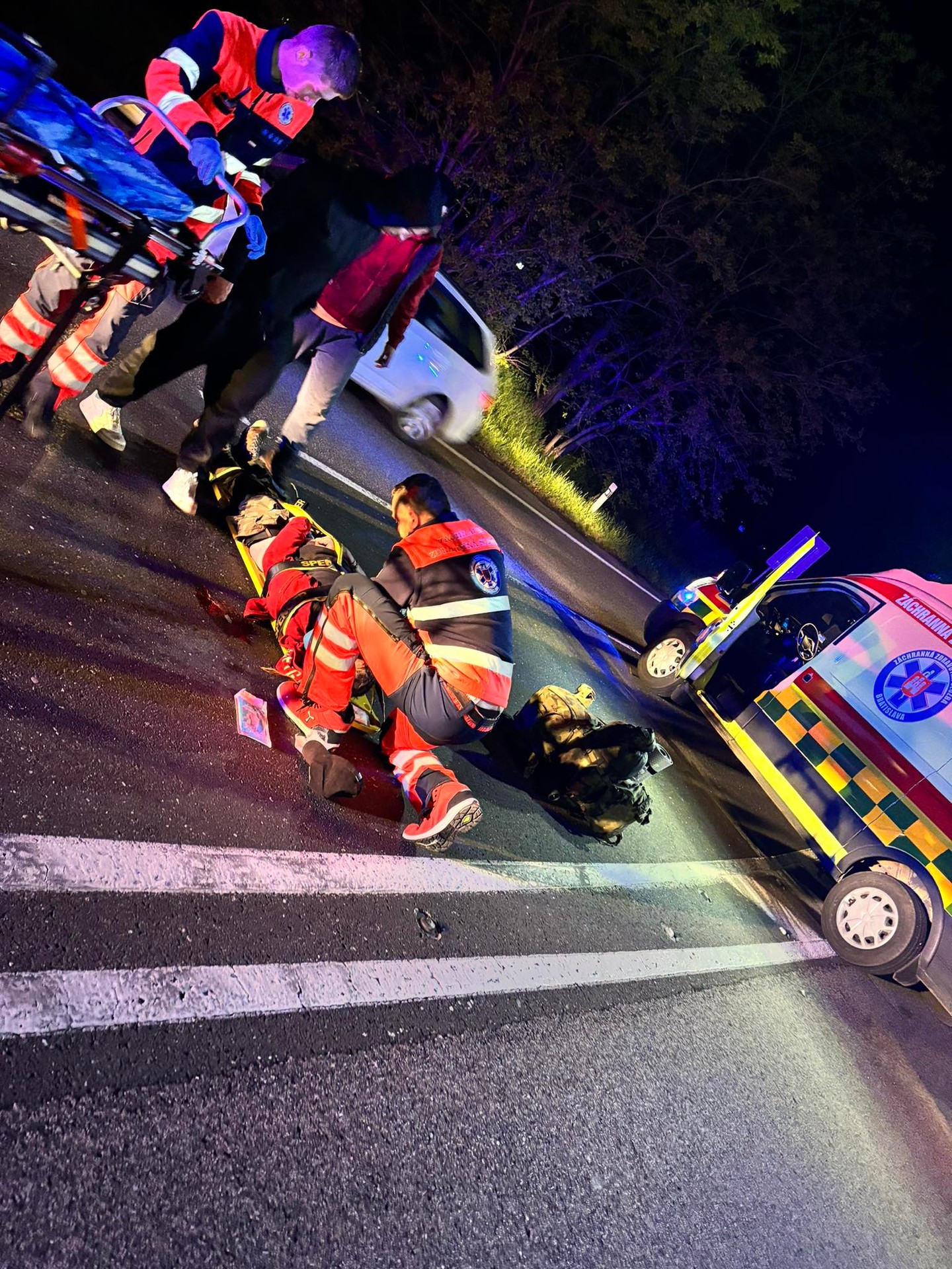 Nešťastie neďaleko benzínovej pumpy.