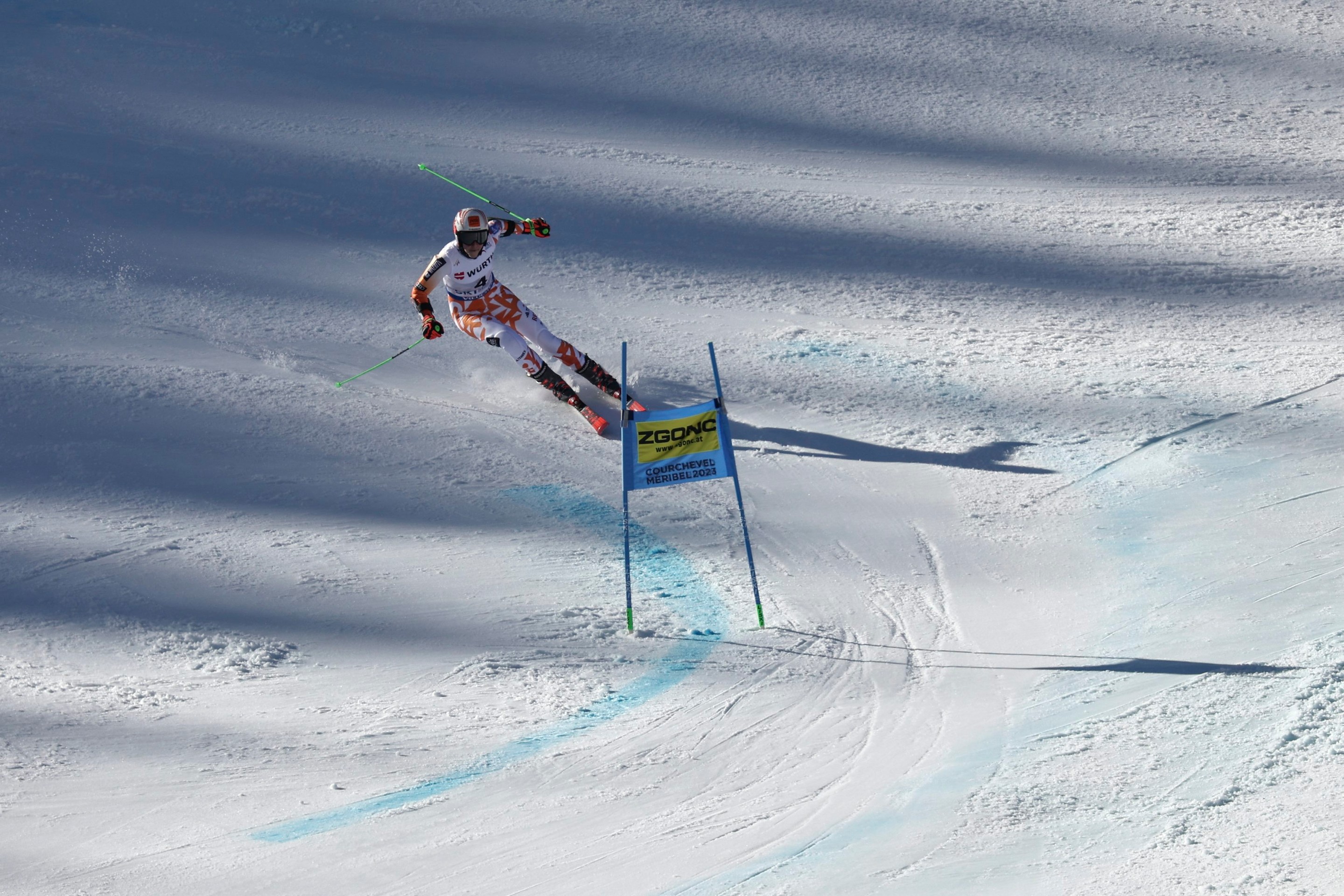 Petra Vlhová počas 2. kola obrovského slalomu.