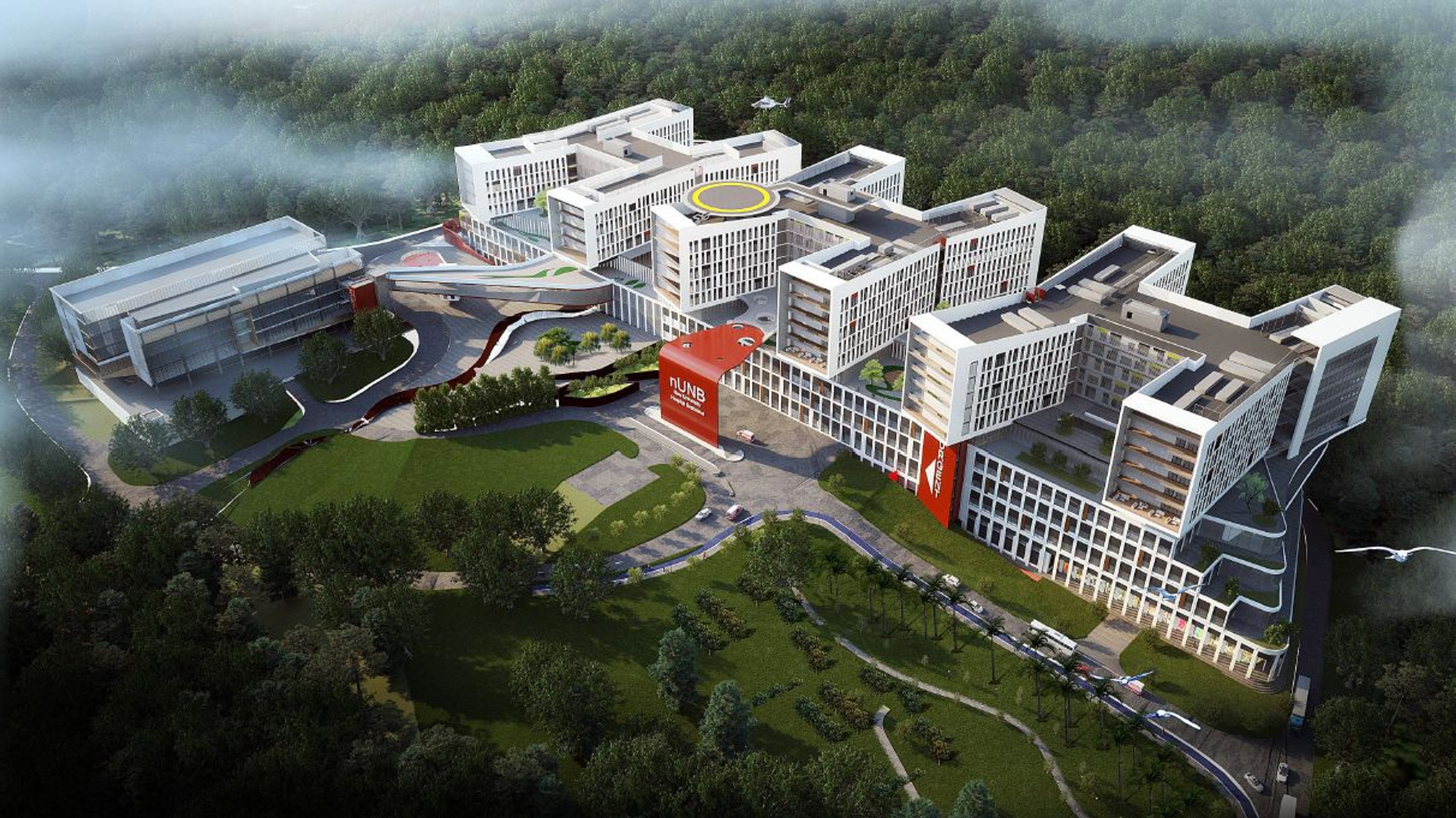 Vizualizácia Univerzitnej nemocnice Bratislava Rázsochy.