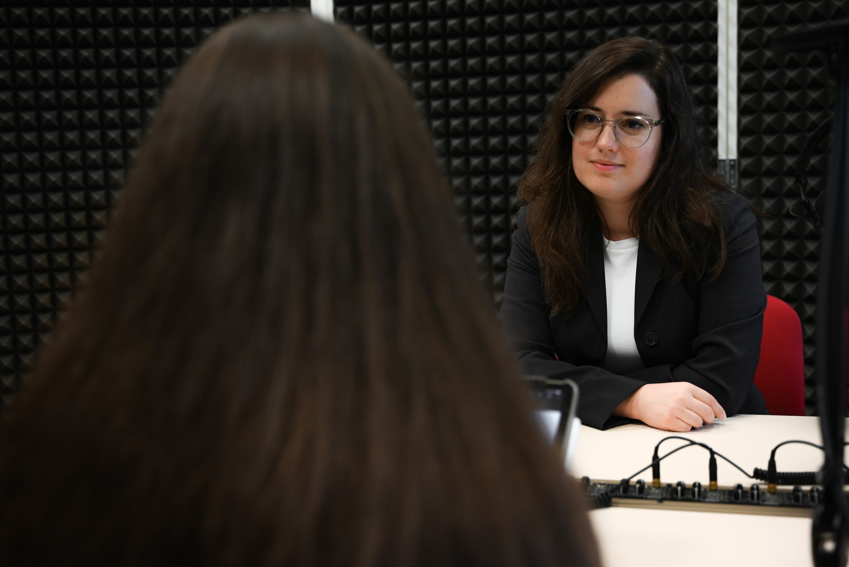 Nahrávanie rozhovoru.