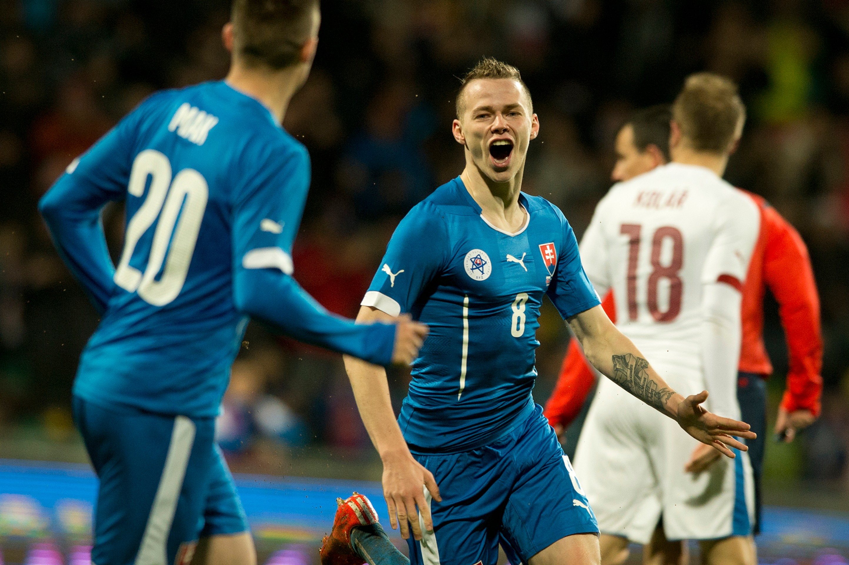 Ondrej Duda sa raduje po strelení gólu