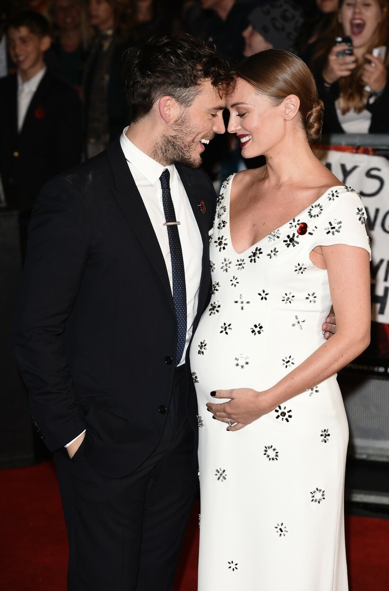 Sam Claflin s manželkou