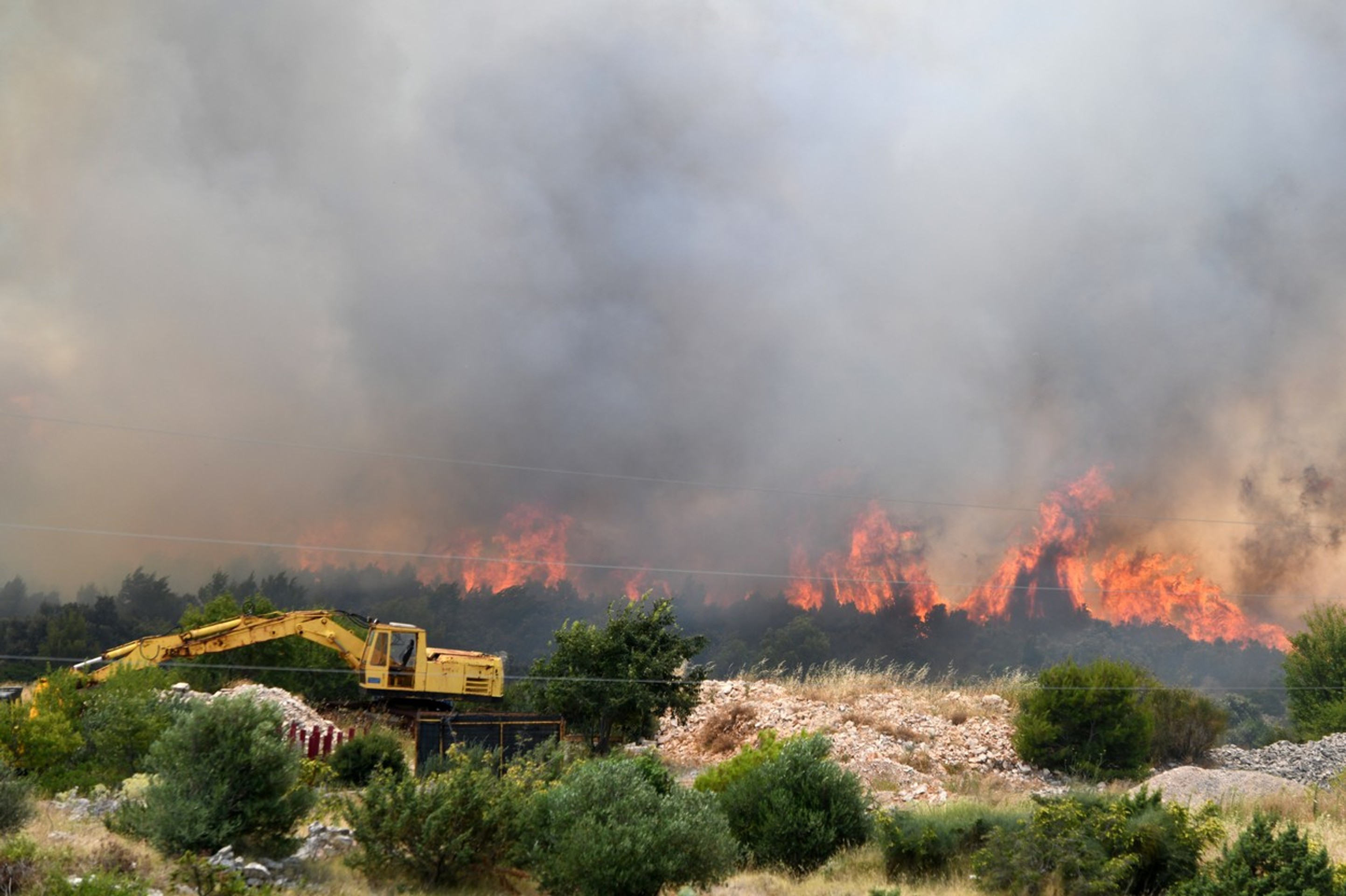 Požiar pri Šibeniku.